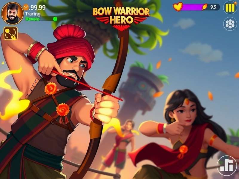 Bow Warrior Hero gameplay screenshot showing archery action